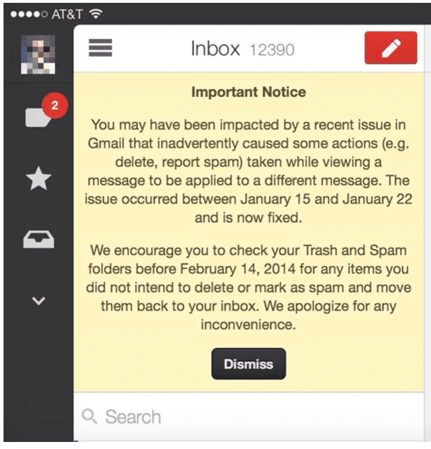 Gmail Bug 리포트